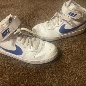 Nike Kids White and Blue Sneakers